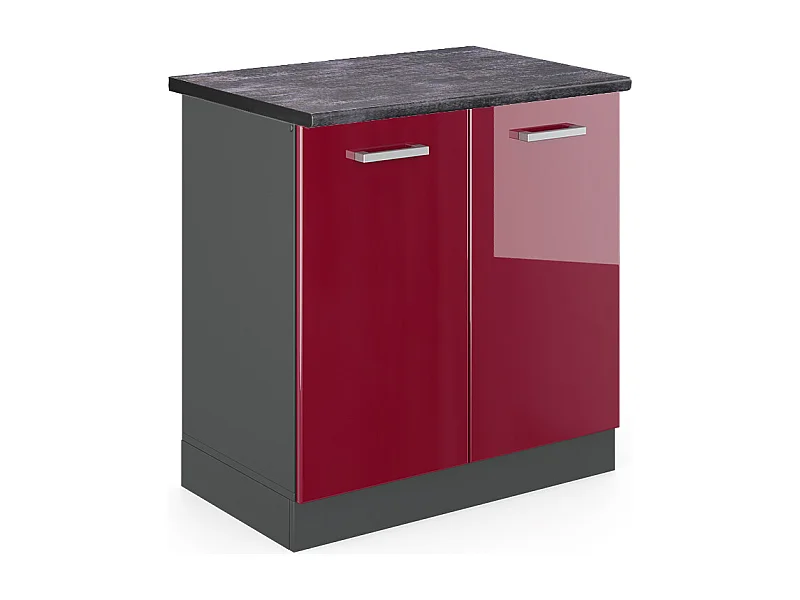 Mobile lavello cucina rosso lucido 80x60x81.6 r-line