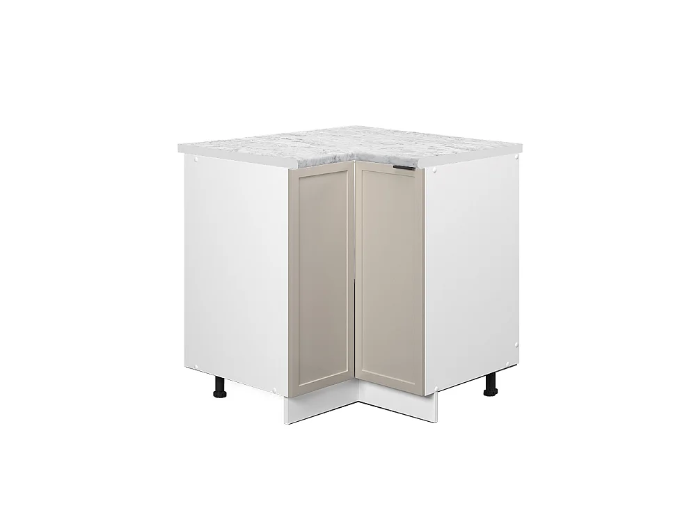 Hoekkast grijsbeige 80.5x60x82 fame-line