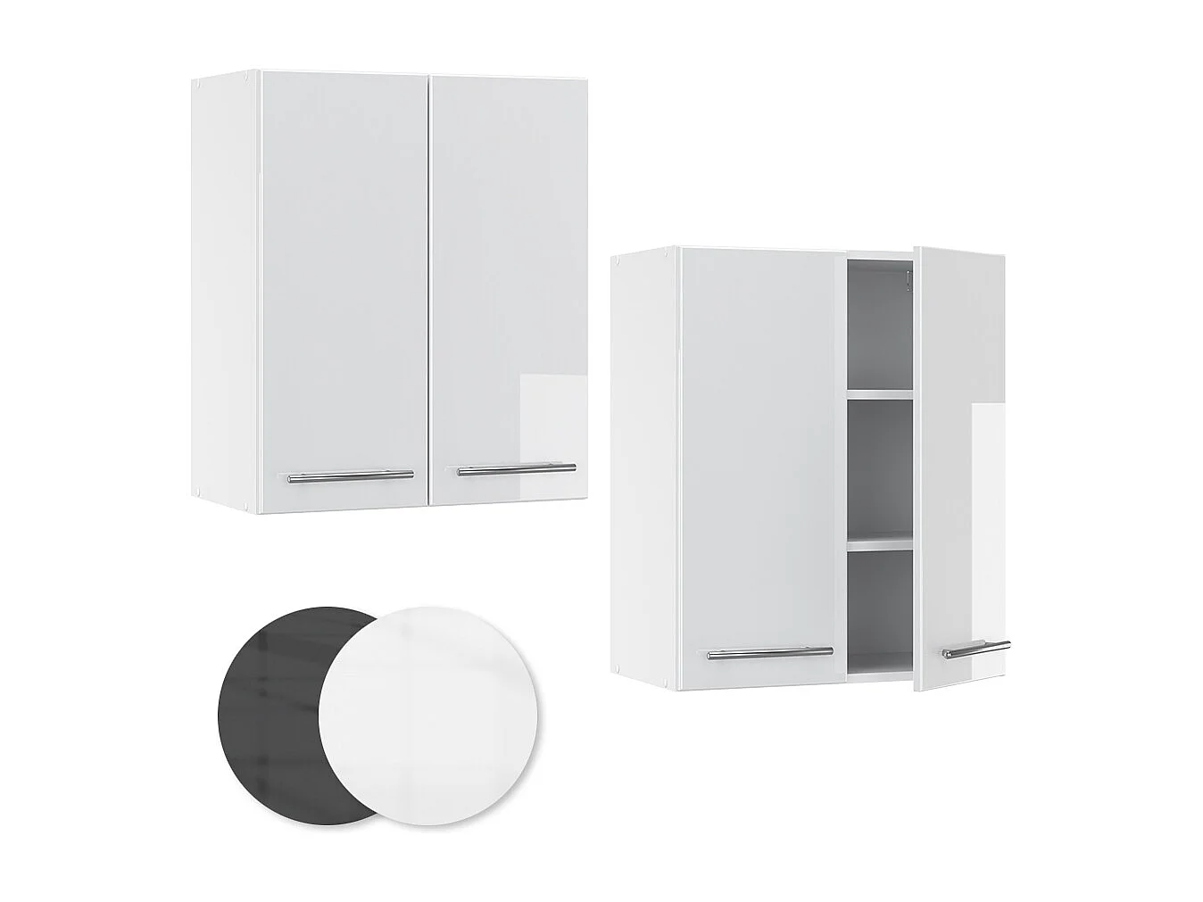 Pensile da cucina bianco lucido 60x34.1x72 fame-line