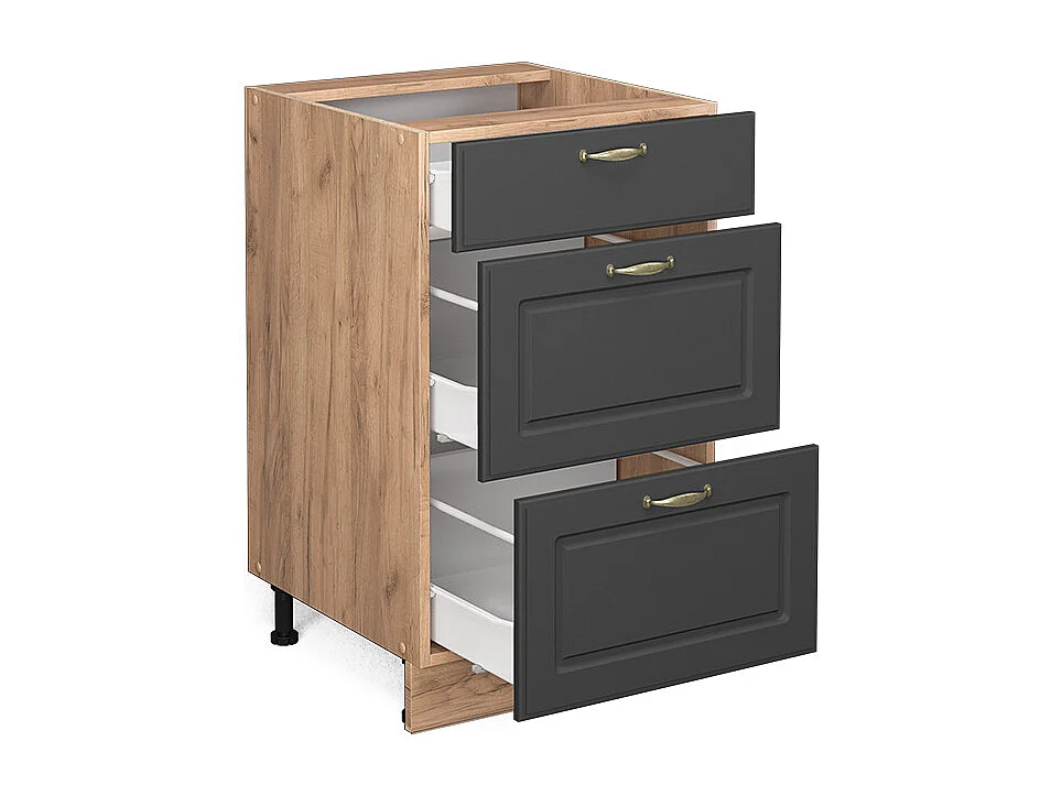 Mobiletto base per cucina antracite-oro 50x51.6x82 fame-line