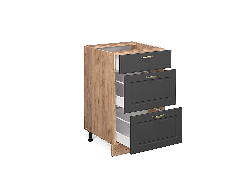 Meuble cuisine anthracite-or 50x51.6x82 fame-line