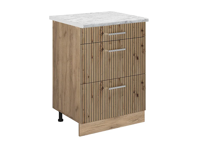 Mueble bajo de cocina roble artesanal 60x60x81.6 r-line