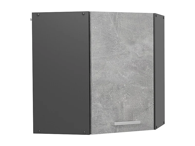 Eckhängeschrank beton 57x34.1x60 r-line