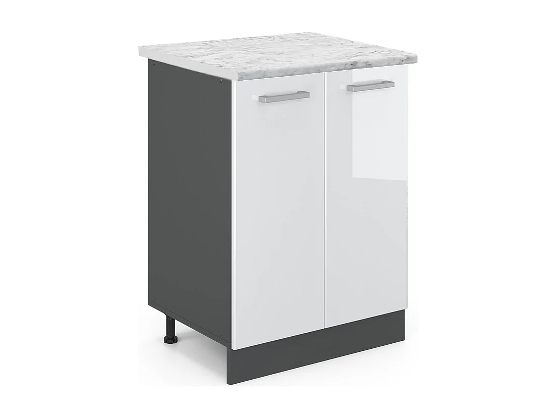Mueble bajo de cocina blanco alto brillo 60x46x81.6 r-line