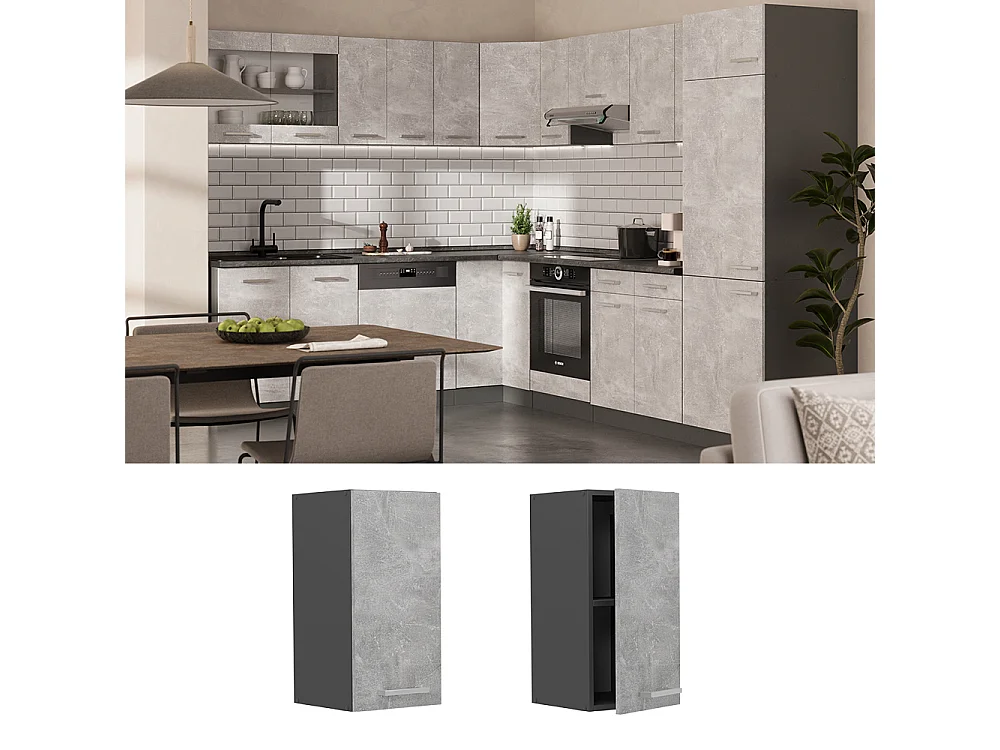 Armario colgante hormigón 30x31x60 r-line