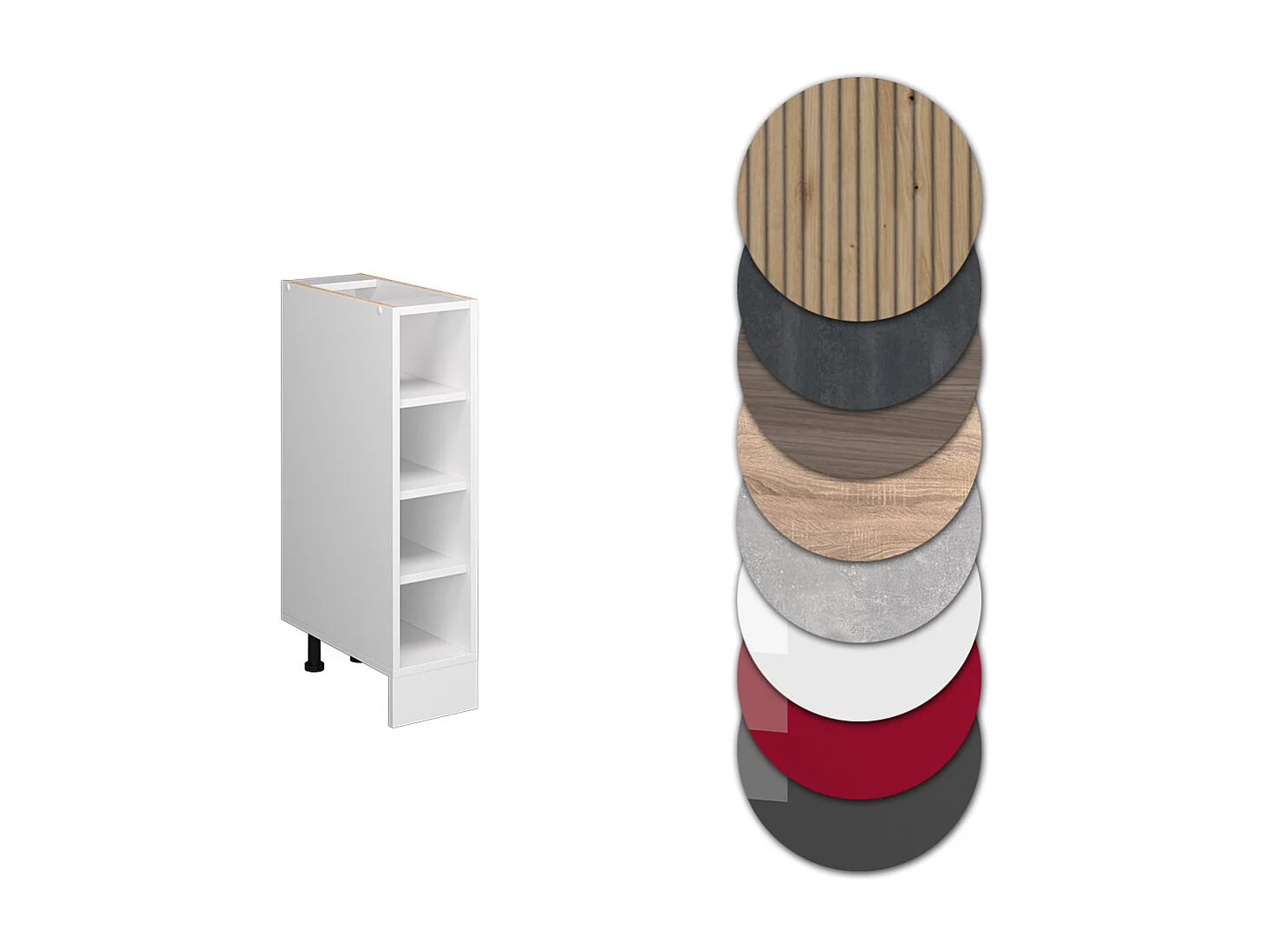 Keukenrek wit 20x60x81.6 r-line