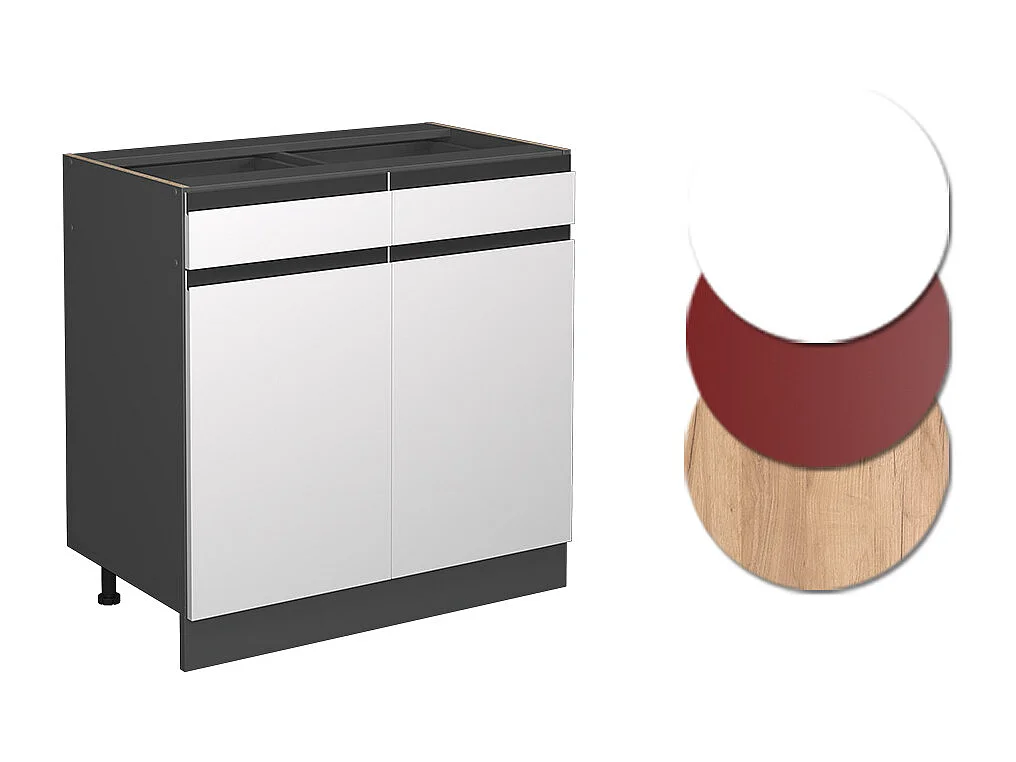 Mueble bajo de cocina blanco 80x46x81.6 r-line