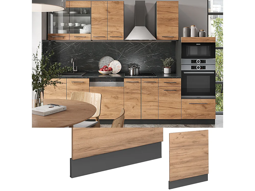 Panel frontal roble dorado 60x1.6x67.4 fame-line