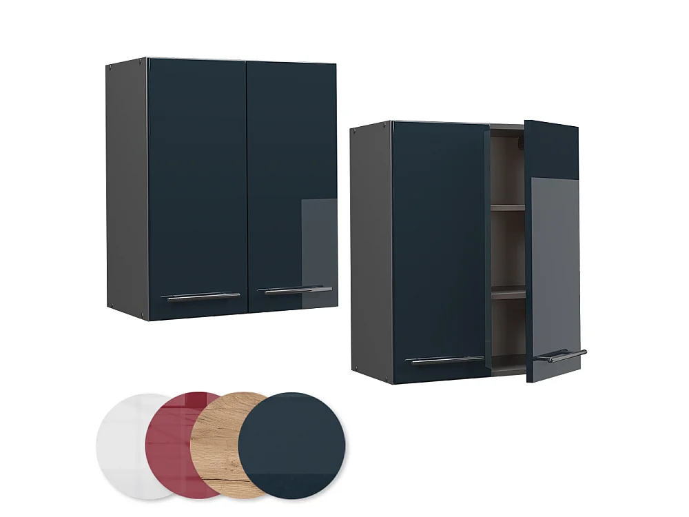Hangkast donkerblauw hoogglans 60x34.1x72 fame-line