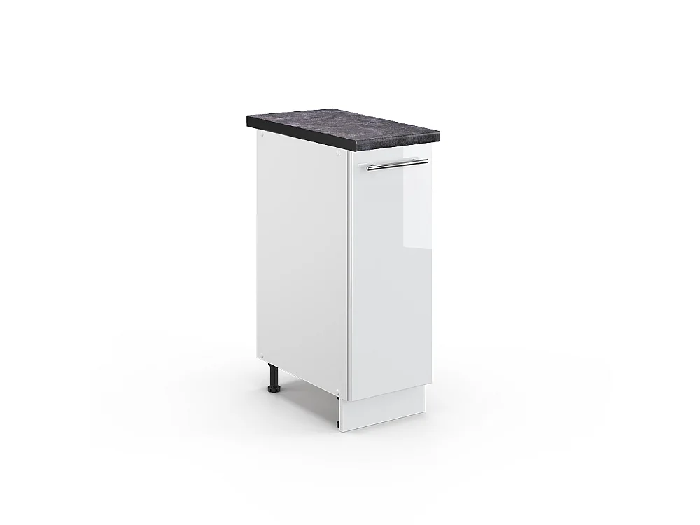 Meuble de cuisine blanc haute brillance 30x60x82 fame-line