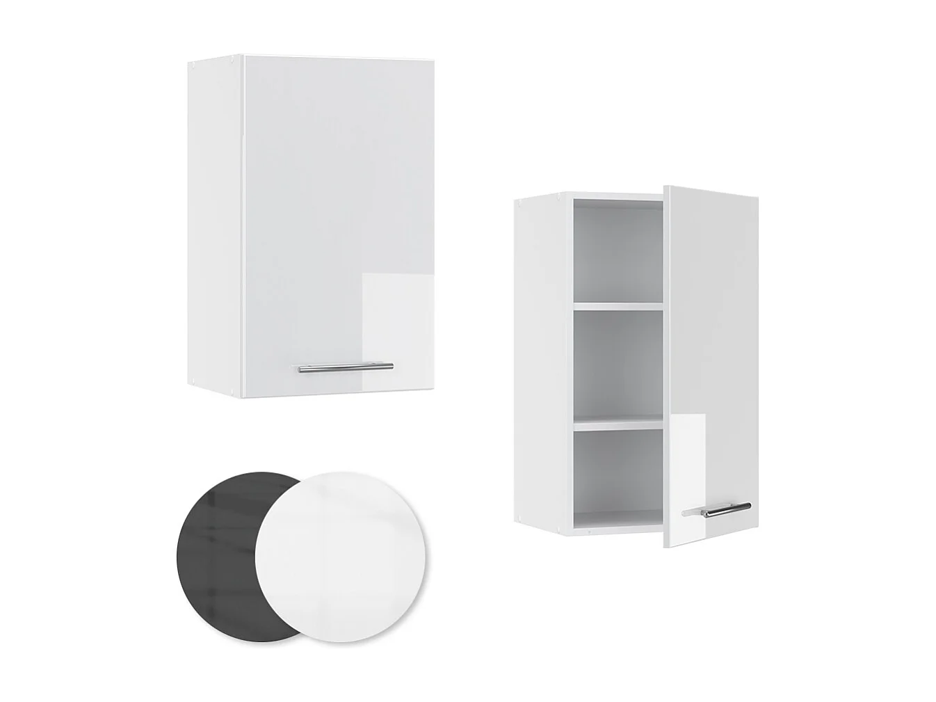 Armario colgante blanco alto brillo 45x34.1x72 fame-line