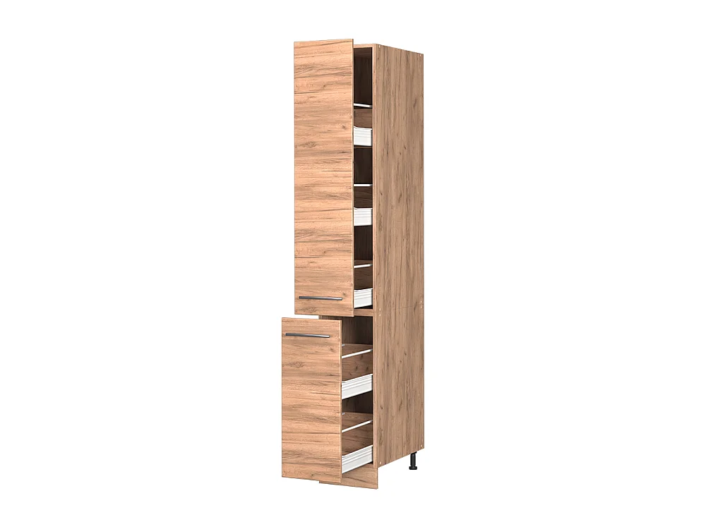 Meuble haute de cuisine chêne de force doré 30x58x206.8 fame-line