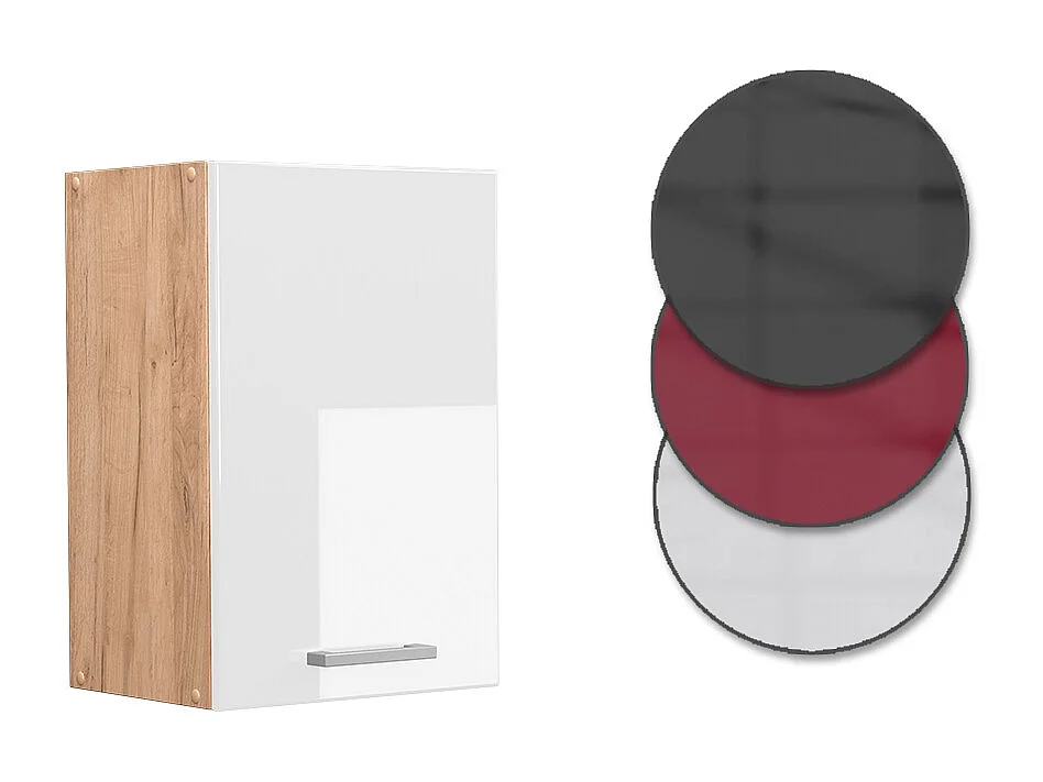 Elément haut de cuisine blanc haute brillance 40x31x60 r-line