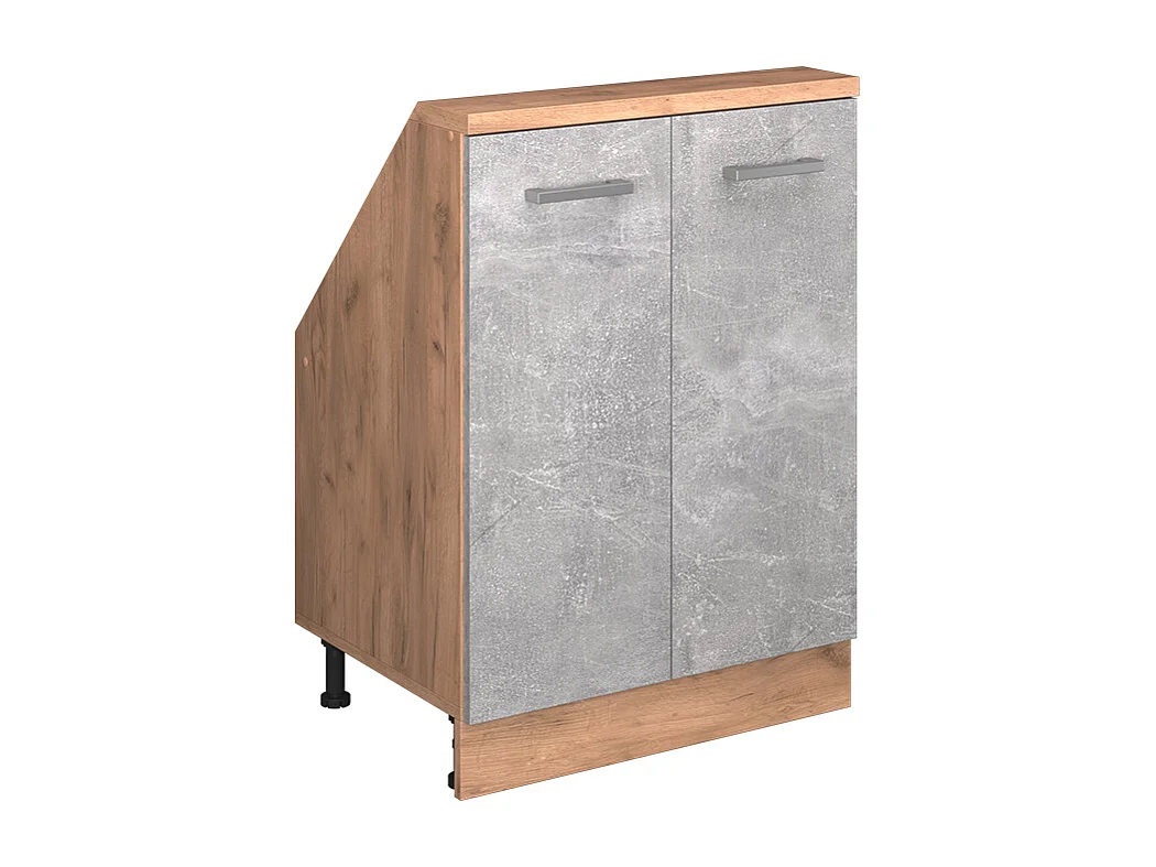 Küchenschrank für Dachschrägen beton 60x46x81.6 r-line