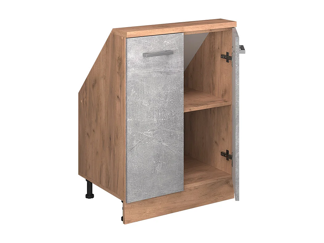Köksskåp för sluttande tak betong 60x46x81.6 r-line