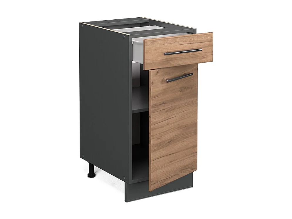 Mobiletto base per cucina quercia dorata 40x51.6x82 fame-line