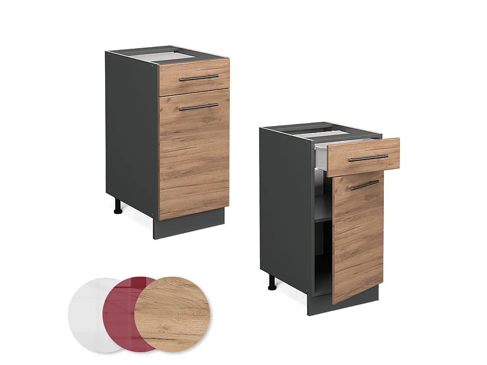 Køkkenskab gold power oak 40x51.6x82 fame-line