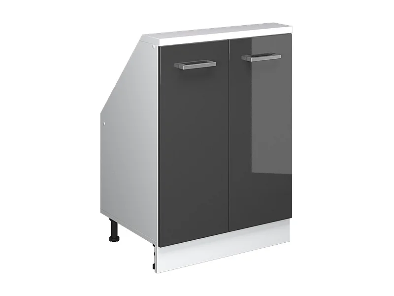 Mobile cucina sottotetto antracite lucido 60x46x81.6 r-line