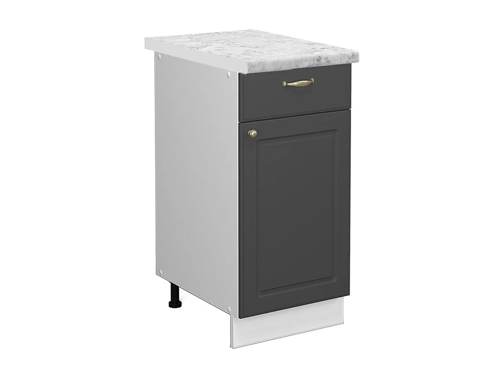 Meuble cuisine anthracite-or 40x60x82 fame-line