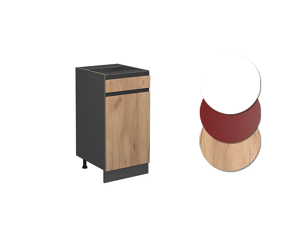 Meuble cuisine chêne de force doré 40x60x81.6 r-line