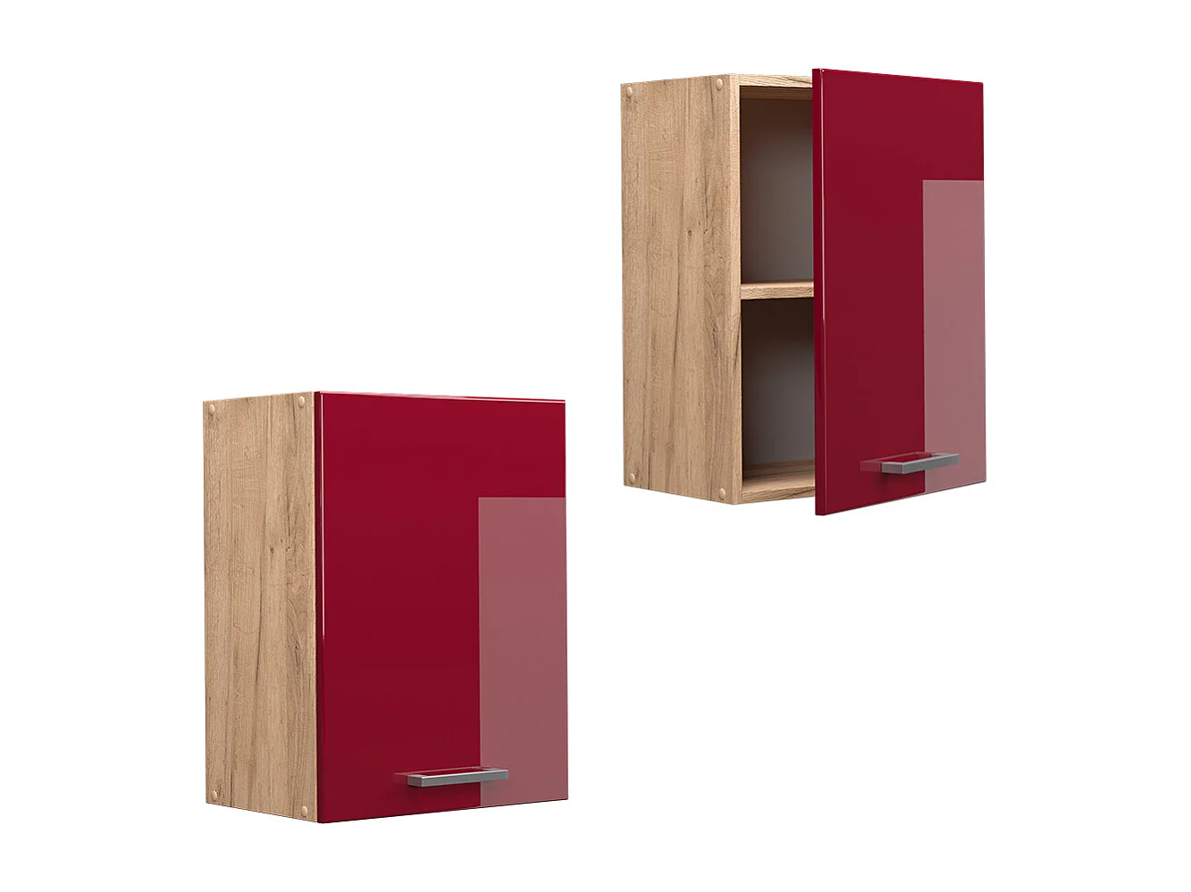 Elément haut de cuisine rouge brillant 45x31x60 r-line