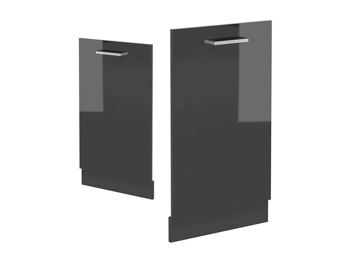 Façade de lave-vaisselle anthracite haute brillance 45x1.6x81.8 r-line