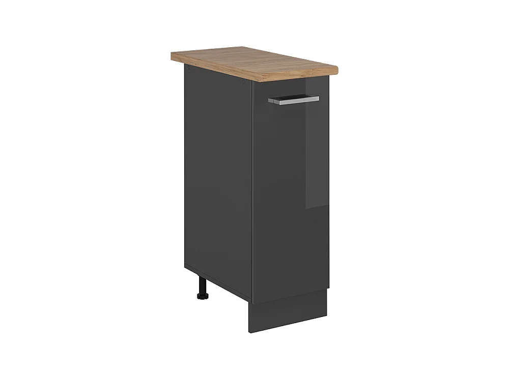 Meuble de cuisine anthracite haute brillance 30x60x81.6 r-line