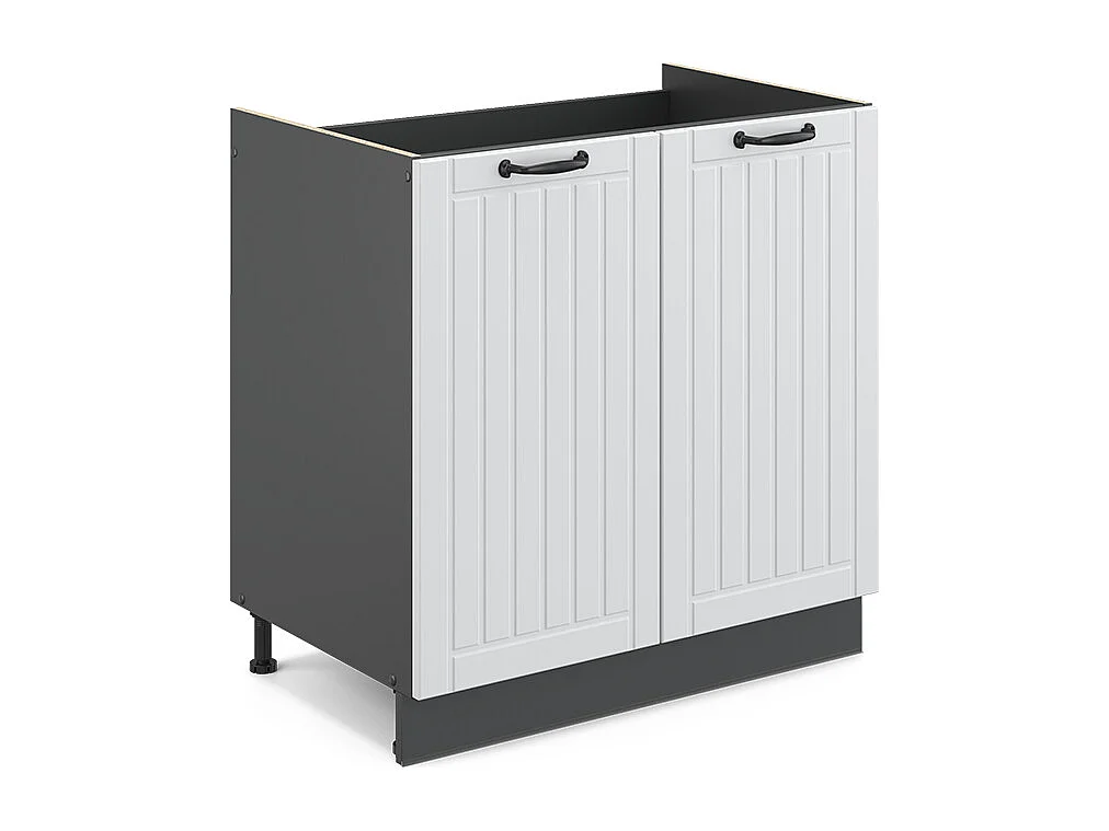 Meuble bas sous-évier blanc campagne 80x51.6x82 fame-line