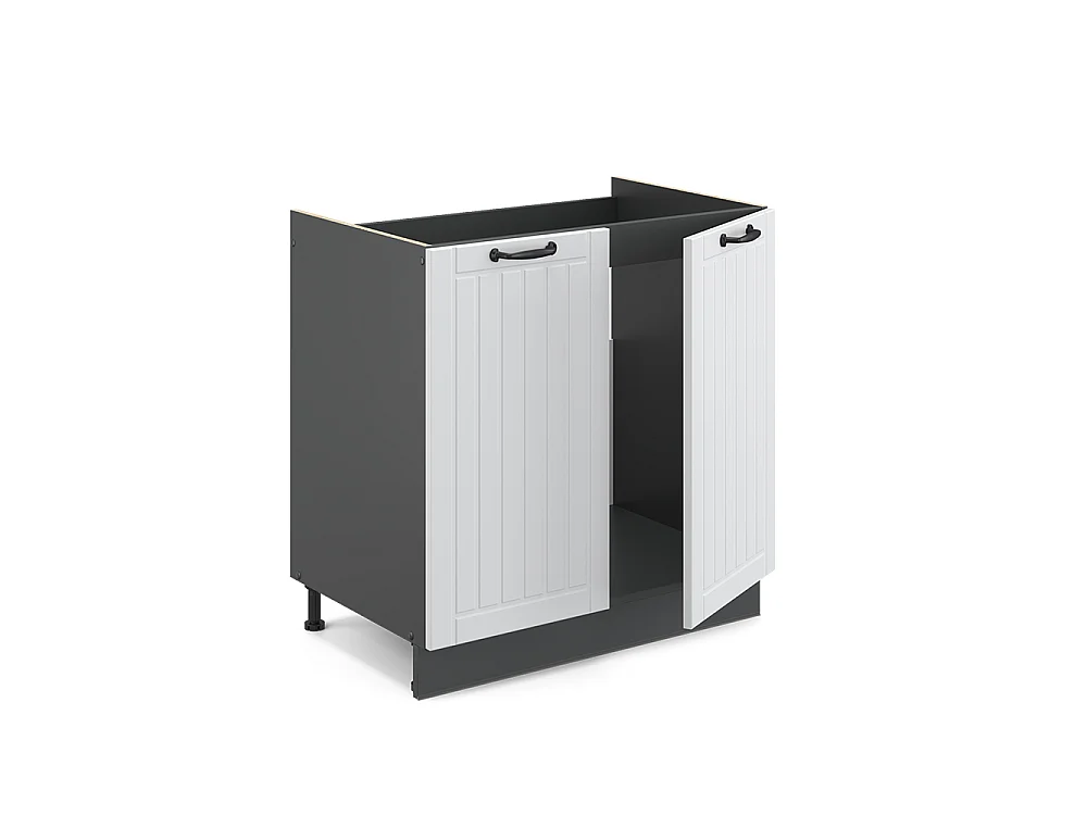 Meuble bas sous-évier blanc campagne 80x51.6x82 fame-line