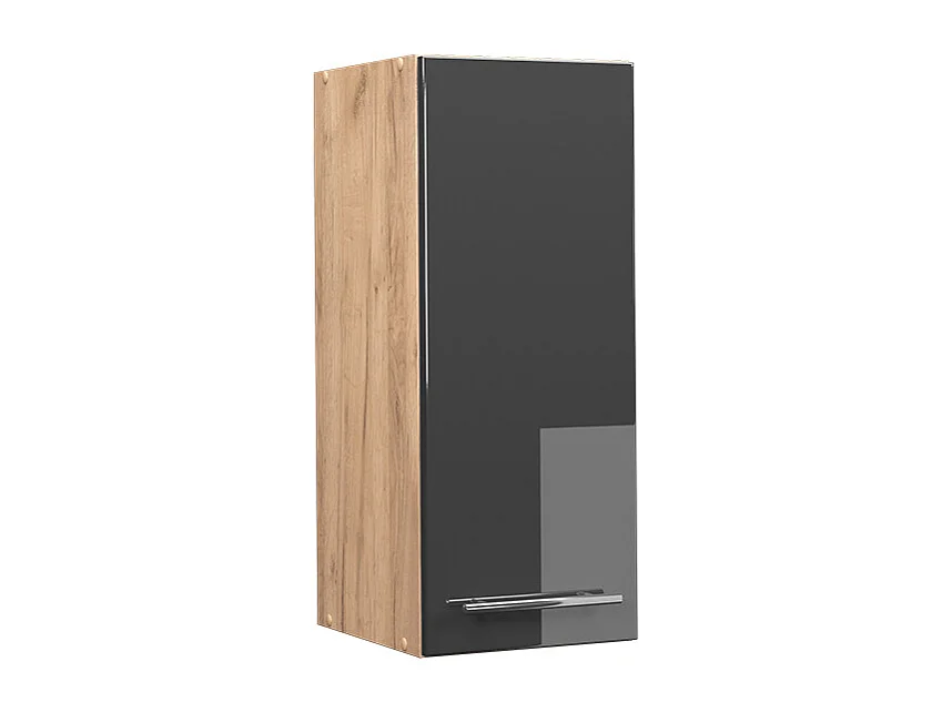 Elément haut de cuisine anthracite haute brillance 30x34.1x72 fame-line