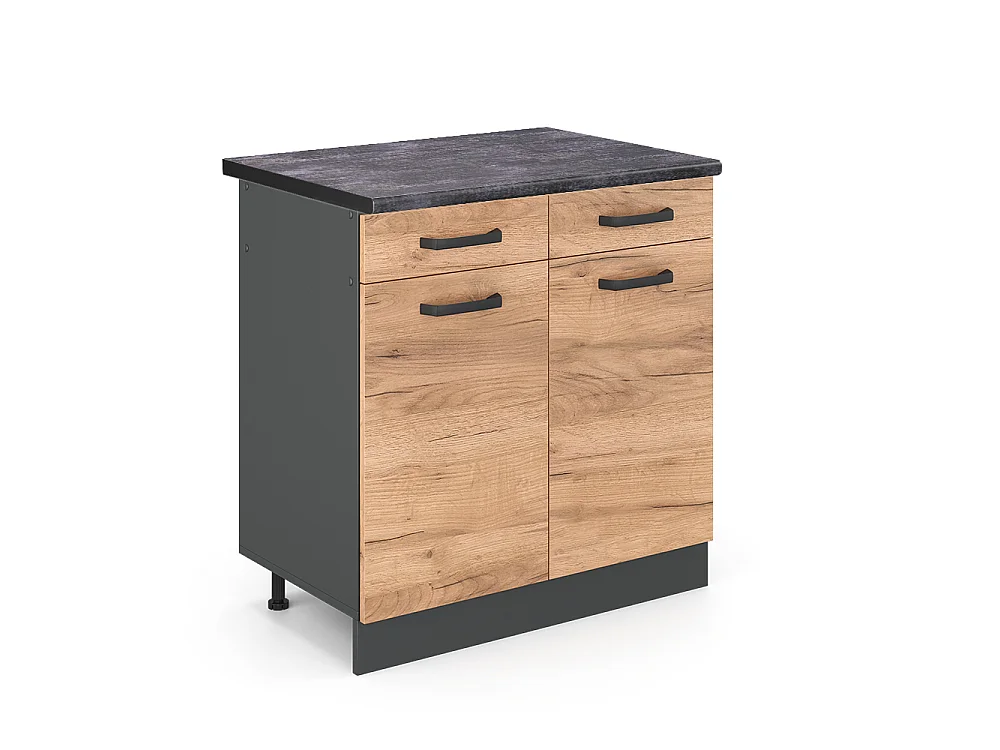 Meuble cuisine chêne de force doré 80x60x81.6 r-line