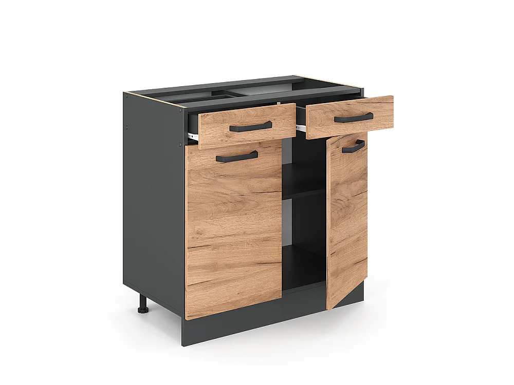 Meuble cuisine chêne de force doré 80x60x81.6 r-line