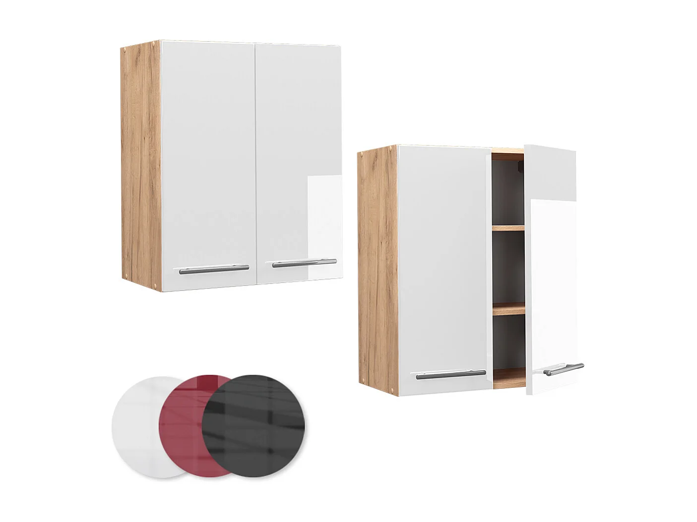 Armario colgante blanco alto brillo 60x34.1x72 fame-line