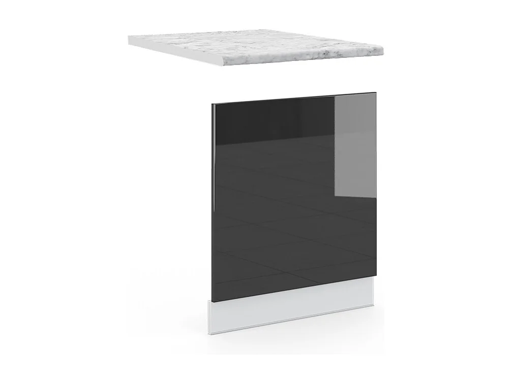 Panel frontal antracita alto brillo 60x1.6x67.4 fame-line