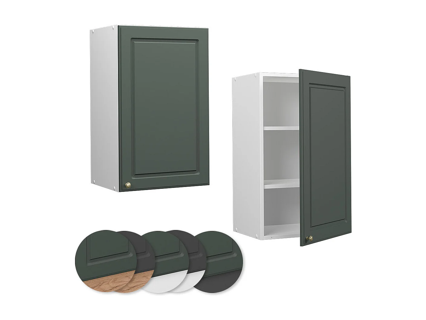 Armario colgante verde dorado casa de campo 45x34.1x72 fame-line