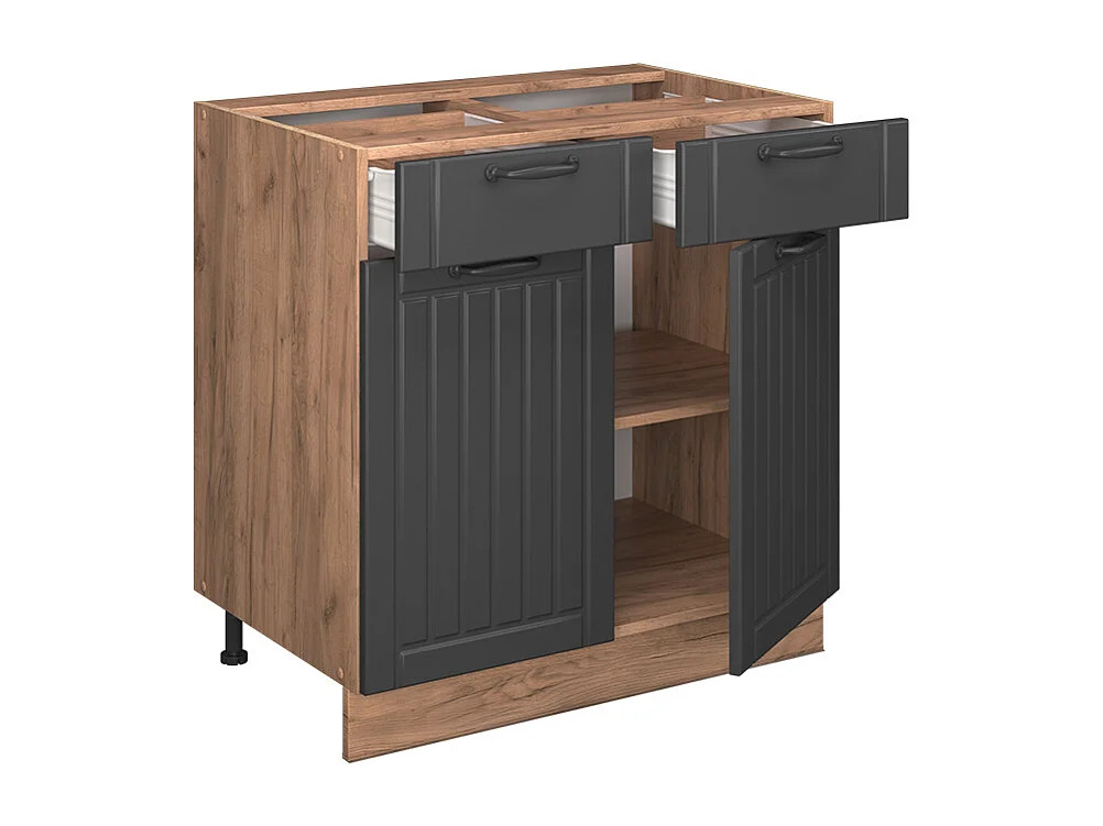 Keukenonderkast donkergrijs 80x60x82 fame-line