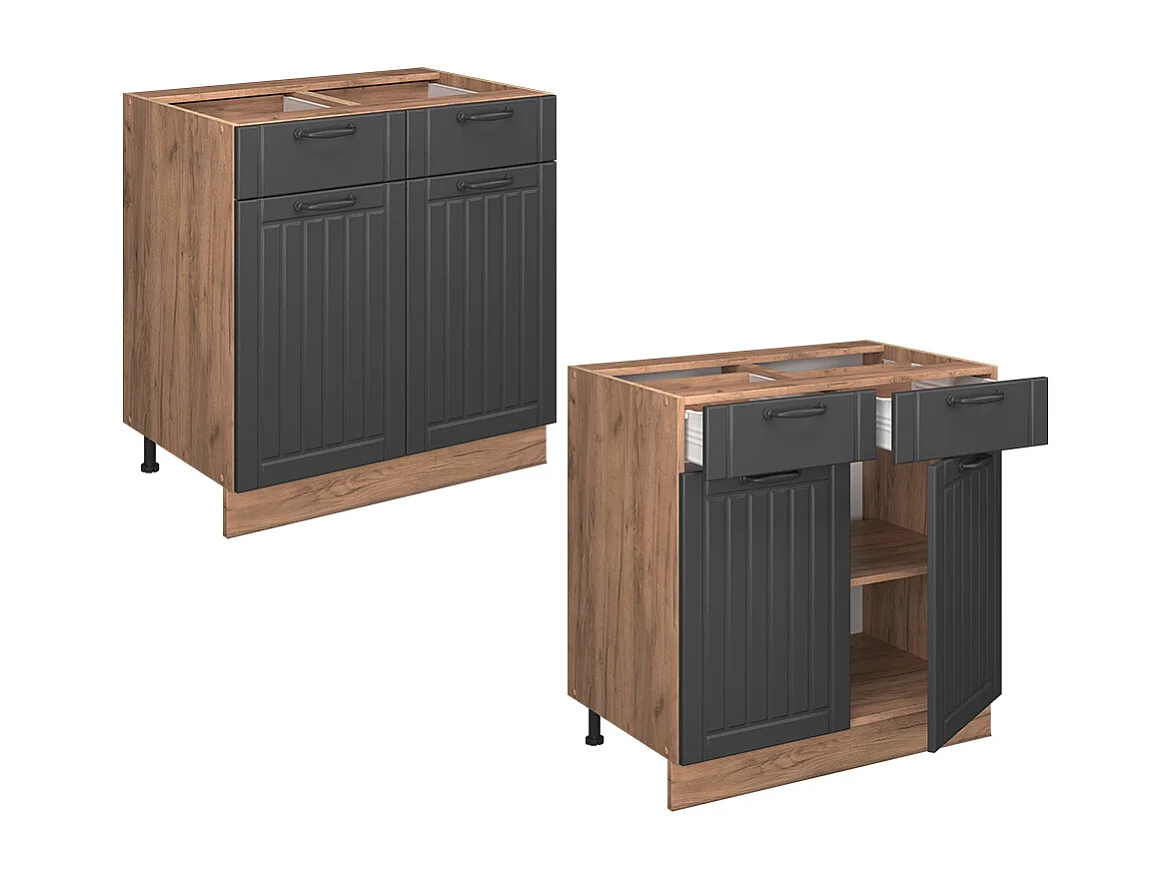 Keukenonderkast donkergrijs 80x60x82 fame-line