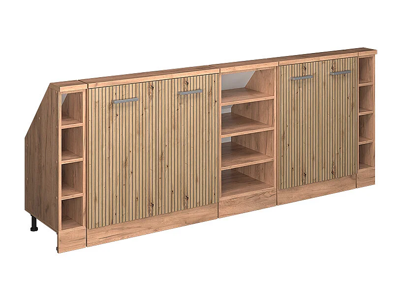 Küchenschrank für Dachschrägen artisan-eiche 215x46x81.6 r-line