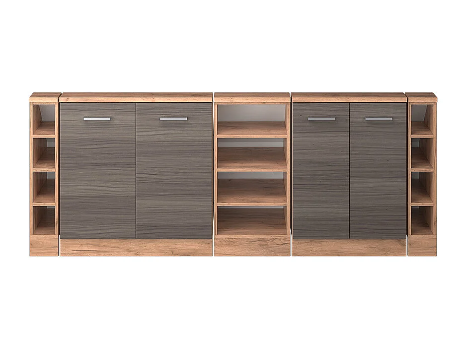 Küchenschrank für Dachschrägen edelgrau 210x46x81.6 r-line