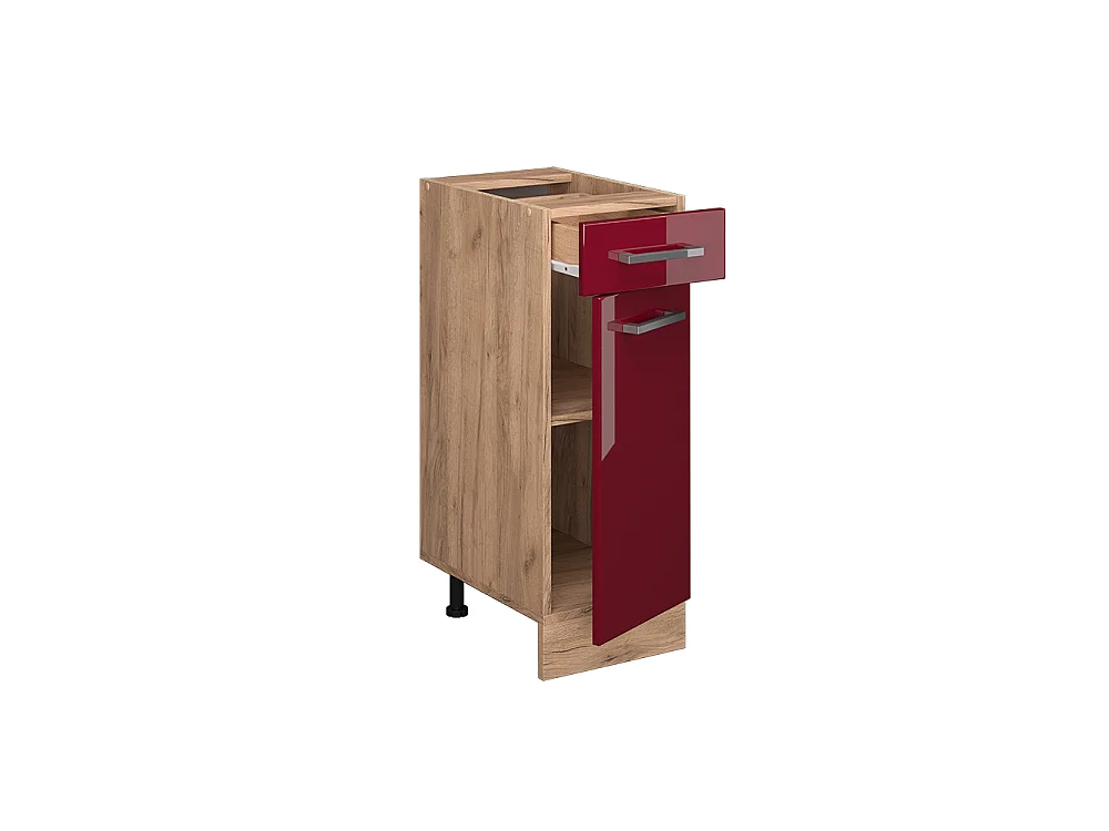 Meuble cuisine rouge brillant 30x60x81.6 r-line