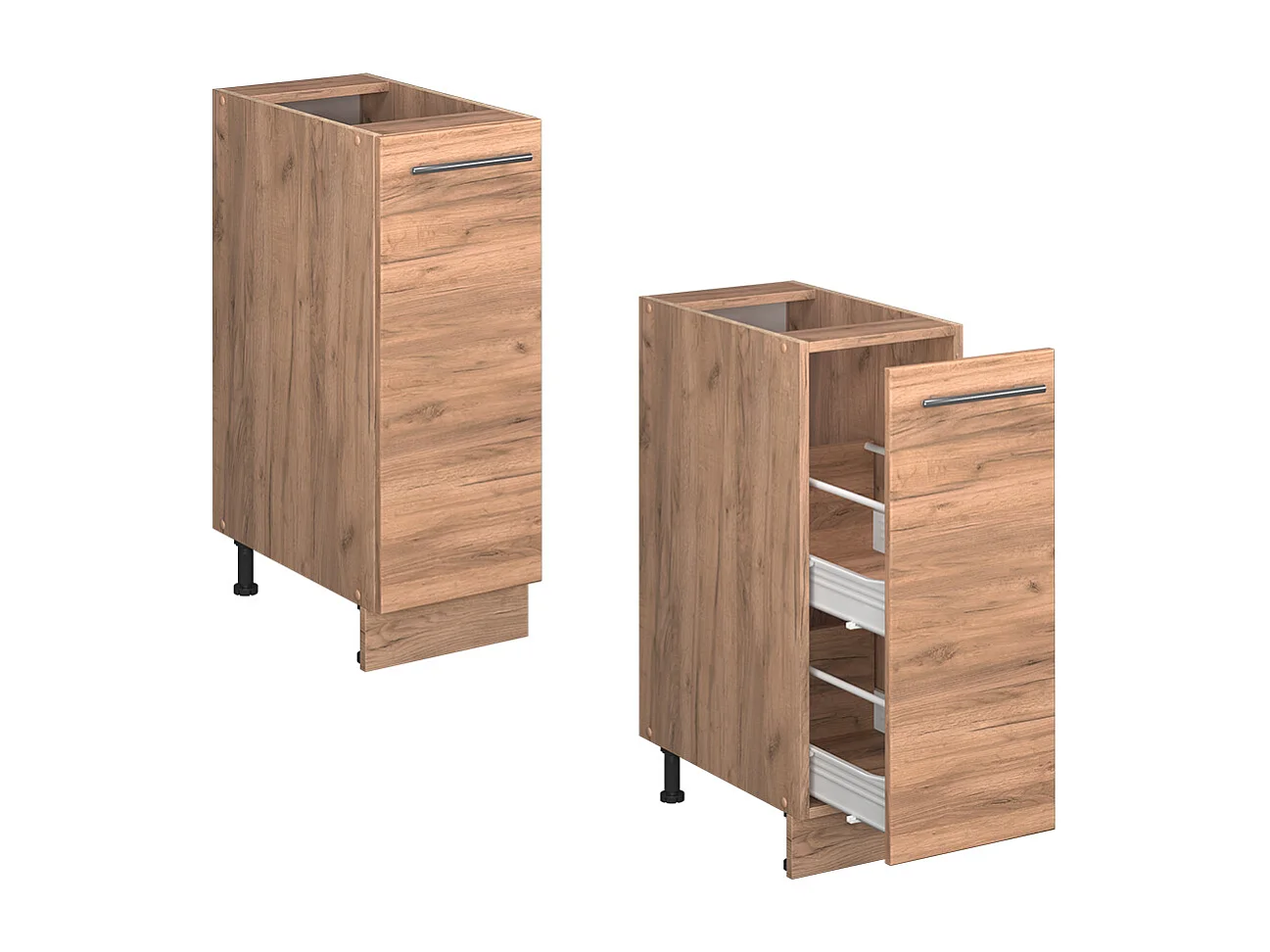 Meuble de cuisine chêne de force doré 30x60x82 fame-line