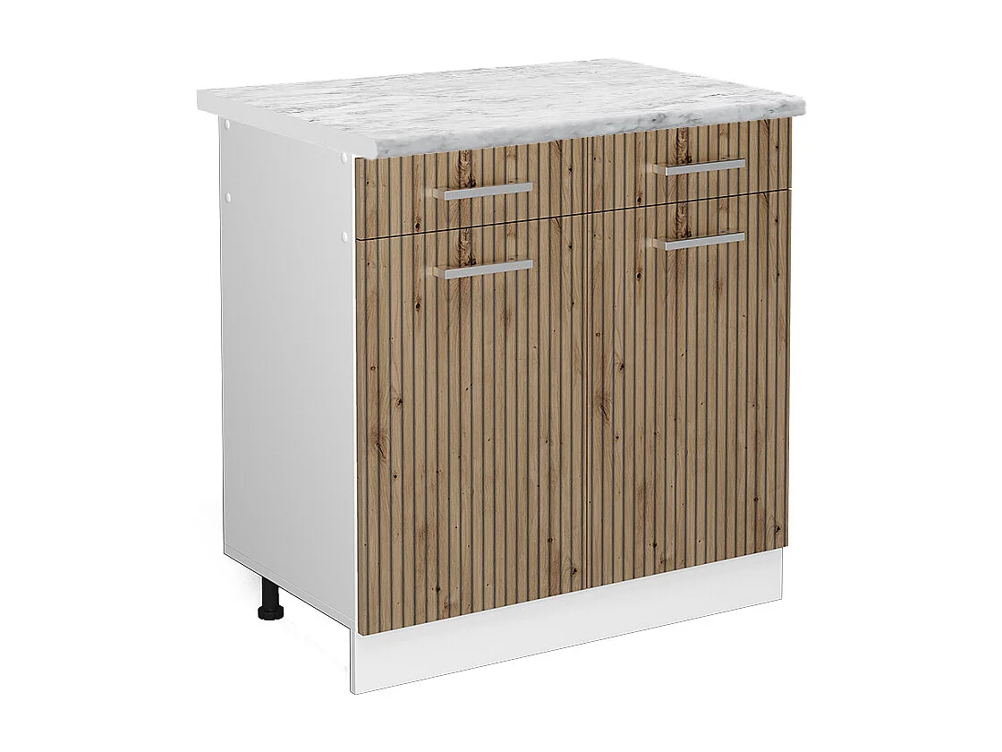 Mueble bajo de cocina roble artesanal 80x60x81.6 r-line