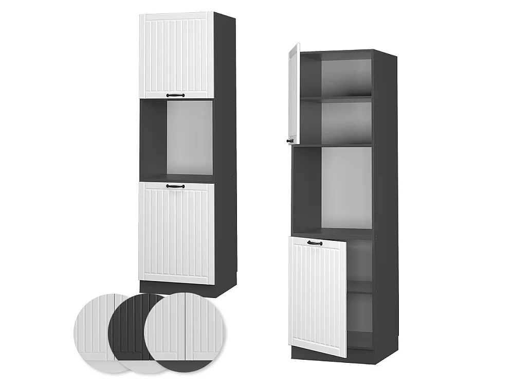 Mobile per forno da incasso Bianco rustico 60x58x206.8 fame-line