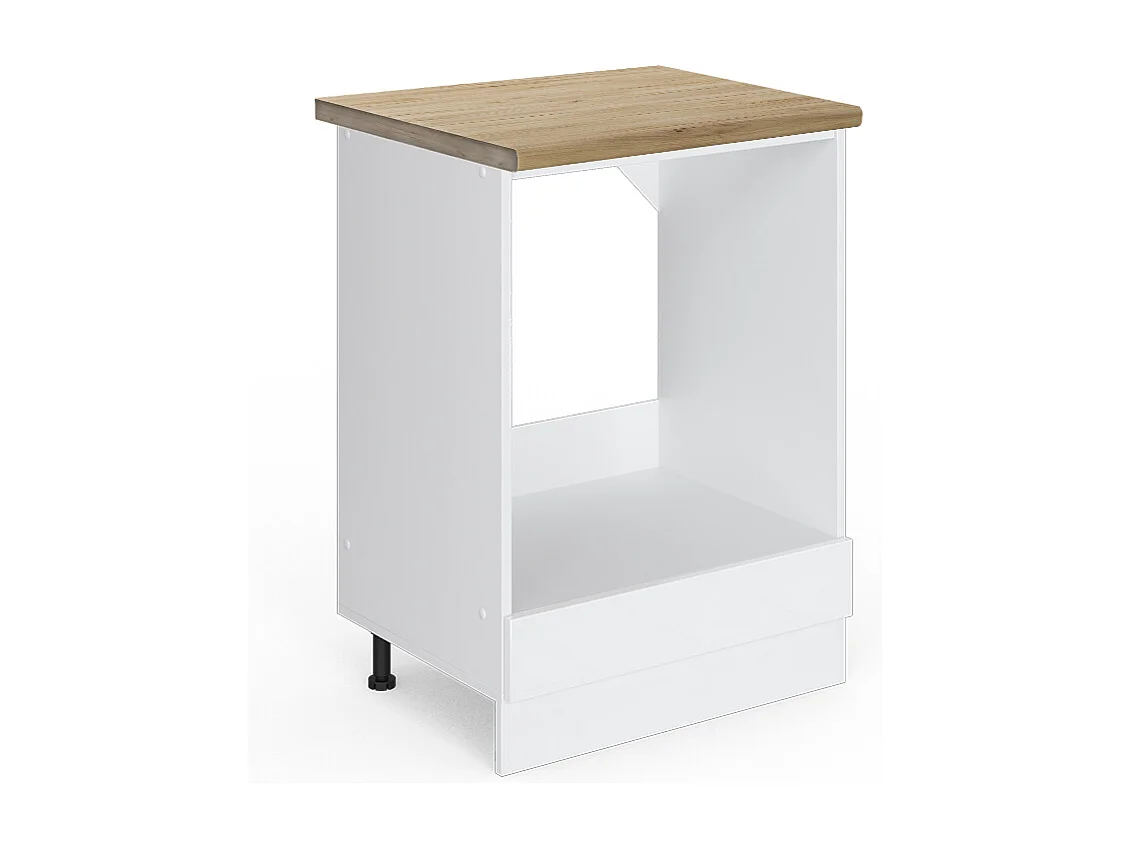 Meuble pour four blanc haute brillance 60x60x81.6 r-line