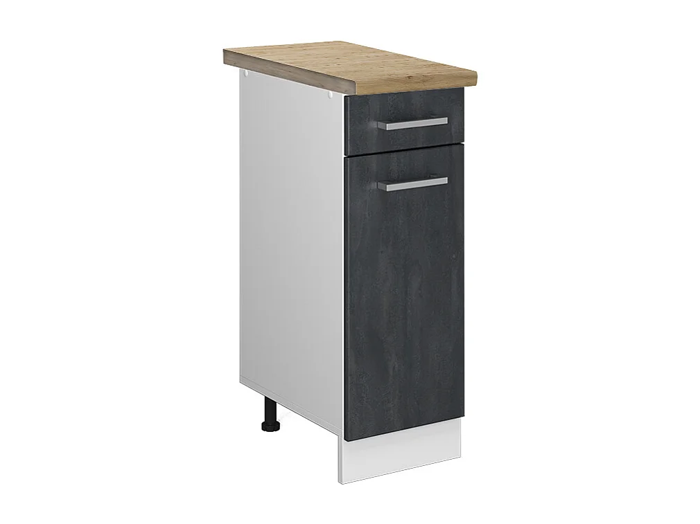 Mueble bajo de cocina hormigón negro 30x60x81.6 r-line