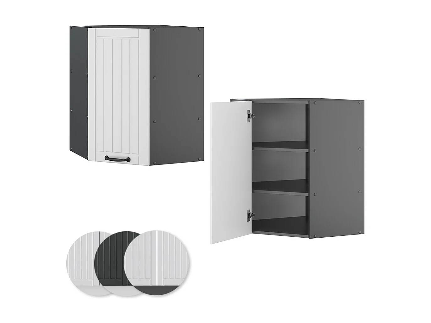 Armario colgante de esquina blanco casa de campo 57x34.1x72 fame-line