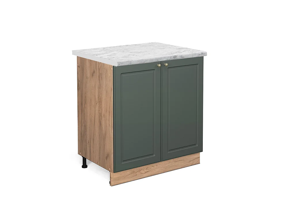 Meuble bas sous-évier vert or campagne 80x60x82 fame-line