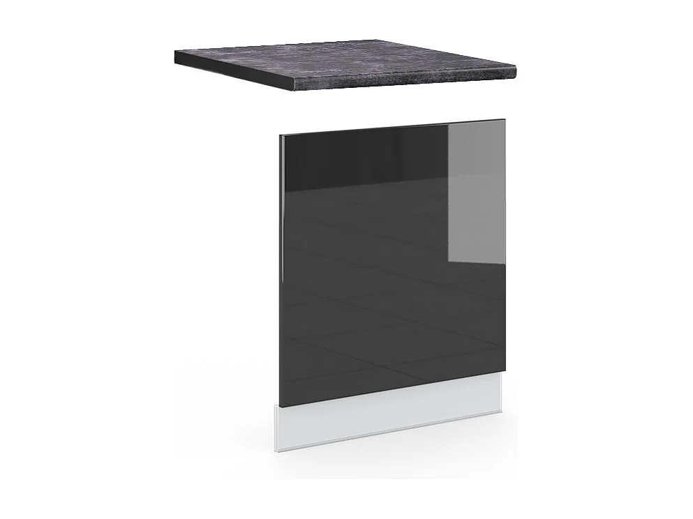 Panel frontal antracita alto brillo 60x1.6x67.4 fame-line