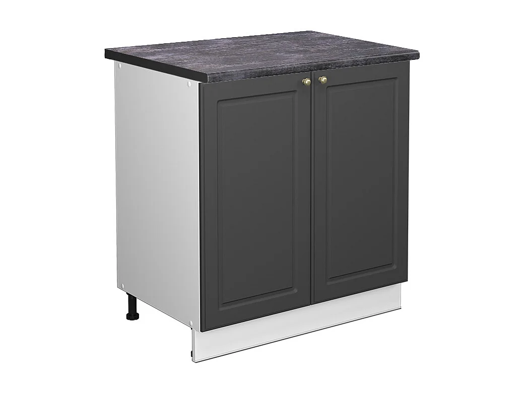 Meuble bas sous-évier anthracite-or 80x60x82 fame-line