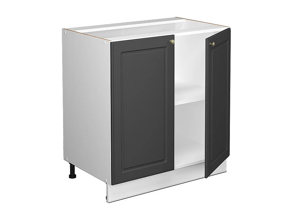 Meuble bas sous-évier anthracite-or 80x60x82 fame-line